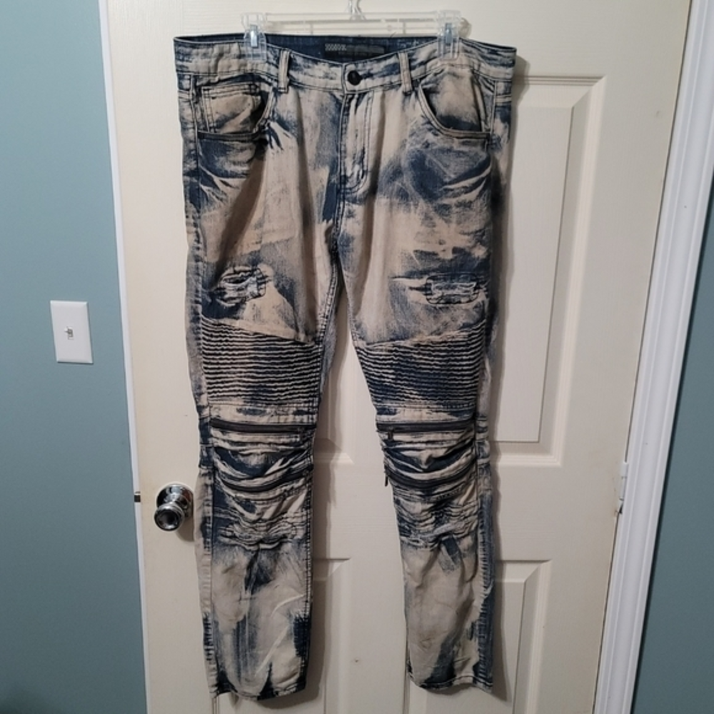 Vintage Y2K Benjamin Franklin Skater/Urban Bleached/Grungy Jeans Men's 36 Good